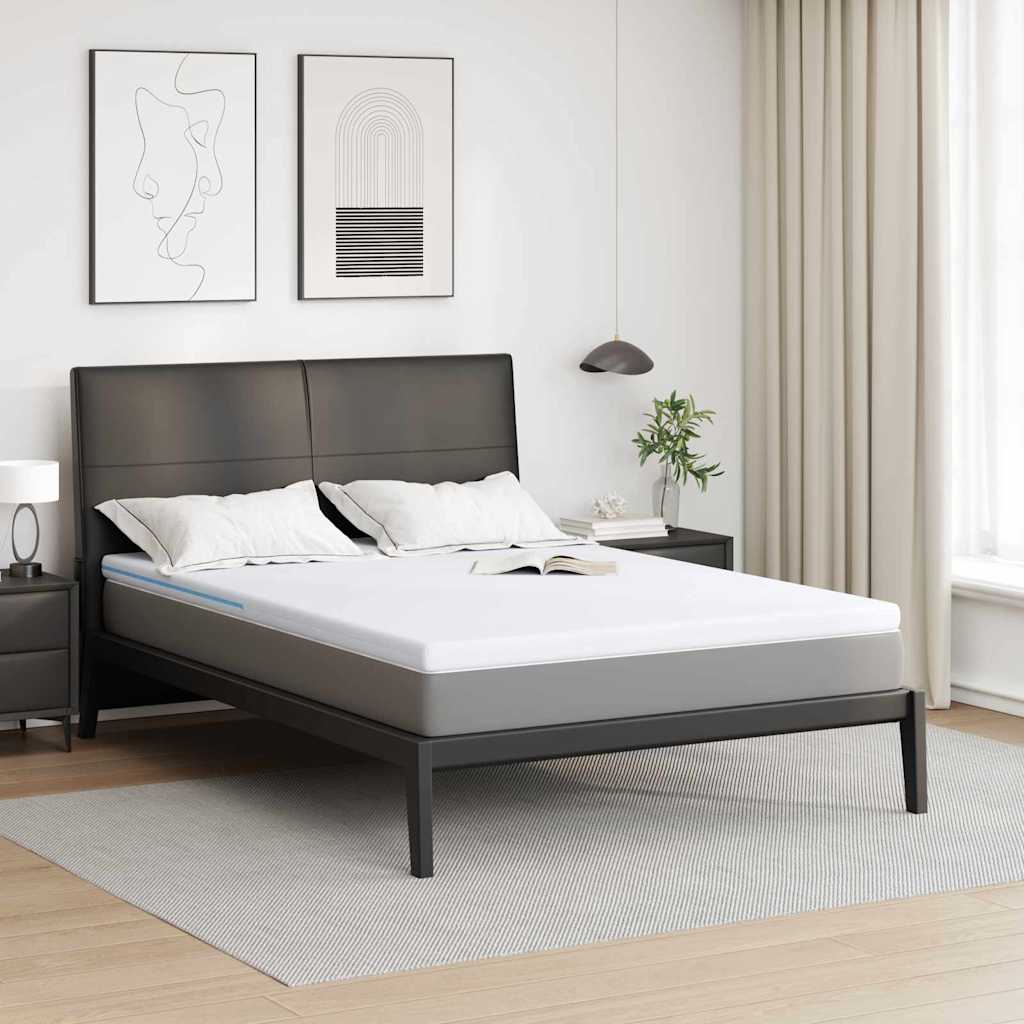Στρώμα επικάλυψης Λευκό 140 x 190 cm Ζακάρ ύφασμα - Pakobazaar