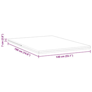 Στρώμα επικάλυψης Λευκό 140 x 190 cm Ζακάρ ύφασμα - Pakobazaar