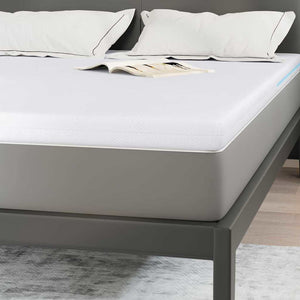 Στρώμα επικάλυψης Λευκό 140 x 200 cm Ζακάρ ύφασμα - Pakobazaar