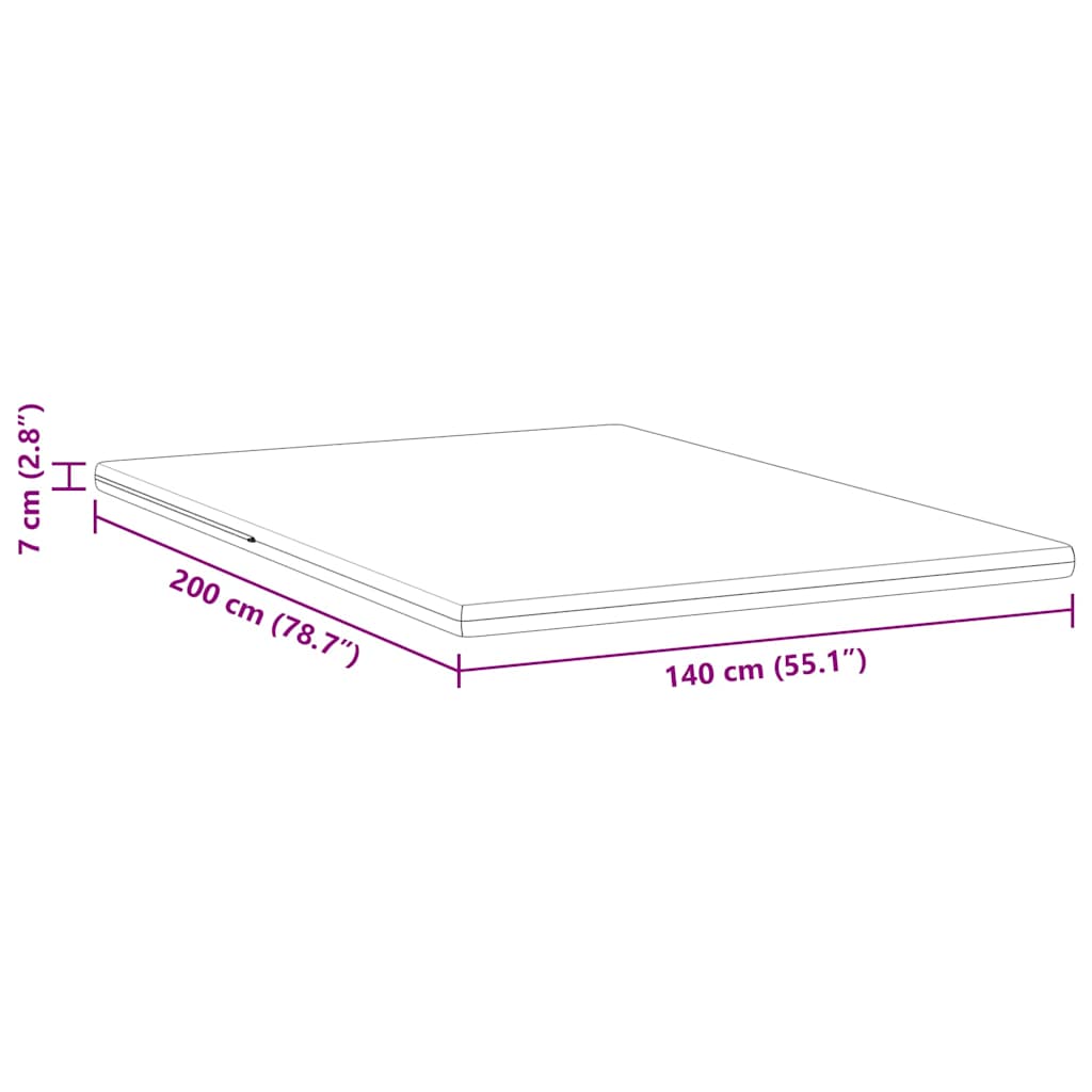 Στρώμα επικάλυψης Λευκό 140 x 200 cm Ζακάρ ύφασμα - Pakobazaar