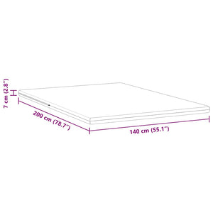 Στρώμα επικάλυψης Λευκό 140 x 200 cm Ζακάρ ύφασμα - Pakobazaar