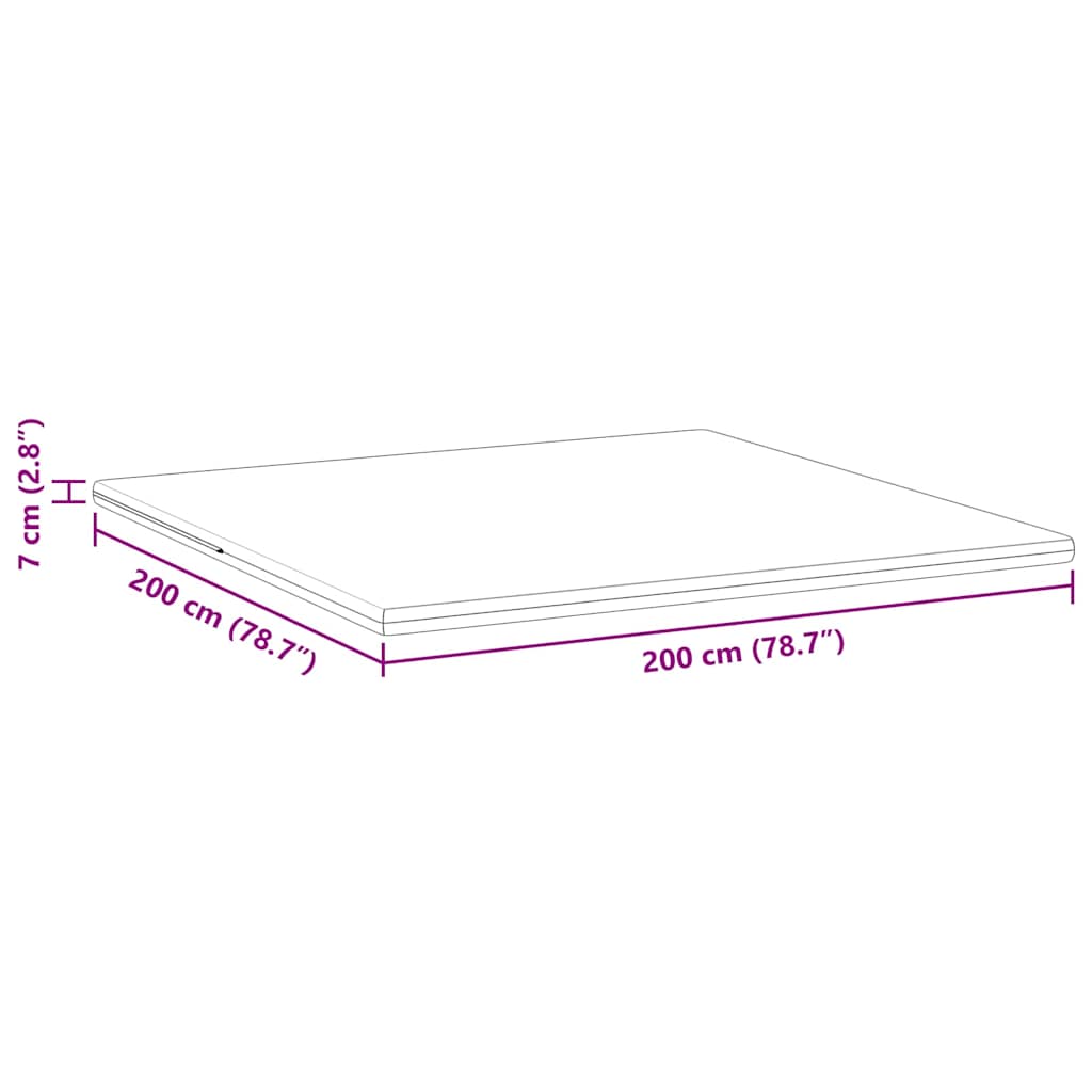 Στρώμα επικάλυψης Λευκό 200 x 200 cm Ζακάρ ύφασμα - Pakobazaar