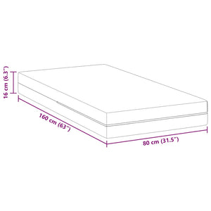Στρώμα Λευκό 80 x 160 cm Ζακάρ ύφασμα - Pakobazaar