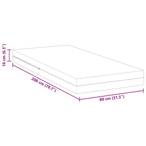 Στρώμα Λευκό 80 x 200 cm Ζακάρ ύφασμα - Pakobazaar