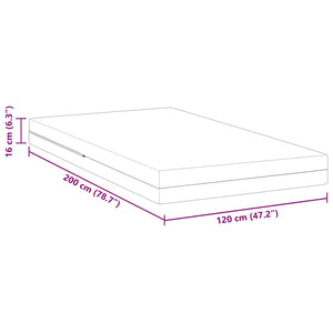 Στρώμα Λευκό 120 x 200 cm Ζακάρ ύφασμα - Pakobazaar