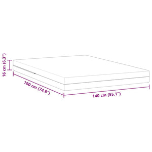 Στρώμα Λευκό 140 x 190 cm Ζακάρ ύφασμα - Pakobazaar