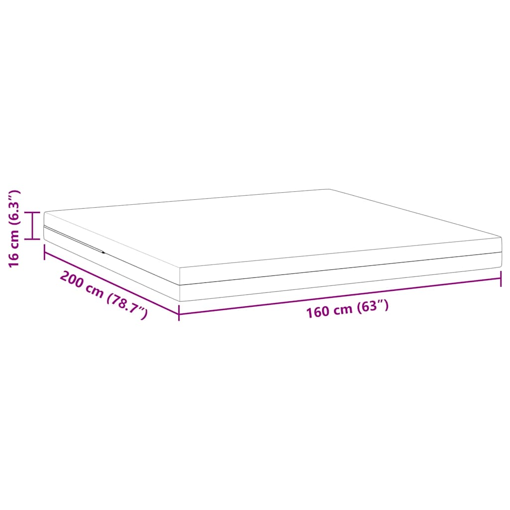Στρώμα Λευκό 160 x 200 cm Ζακάρ ύφασμα - Pakobazaar