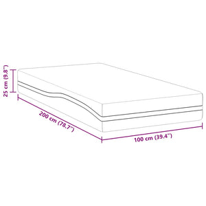 Στρώμα Λευκό και Γκρι 100 x 200 cm Ζακάρ ύφασμα - Pakobazaar