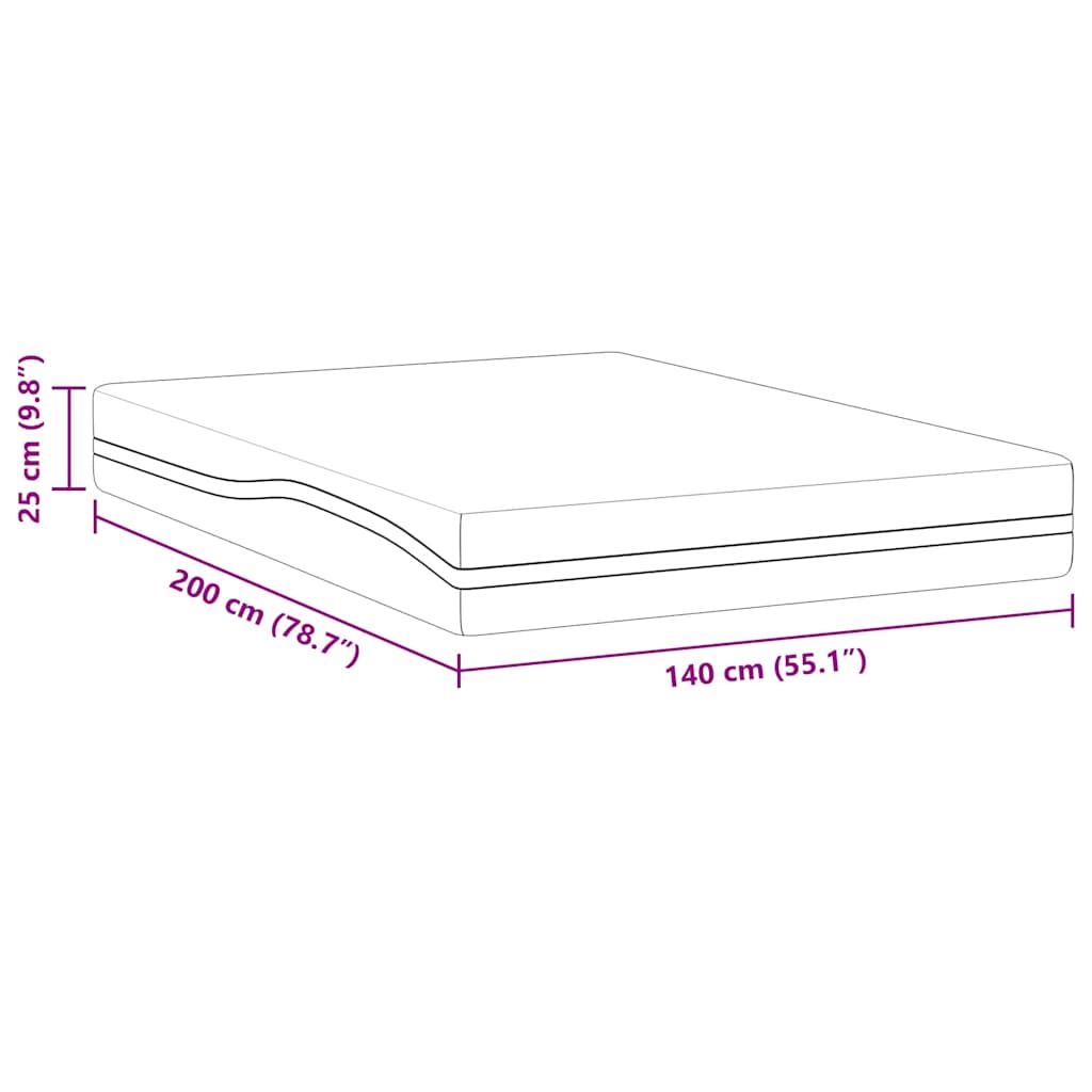 Στρώμα Λευκό και Γκρι 140 x 200 cm Ζακάρ ύφασμα - Pakobazaar