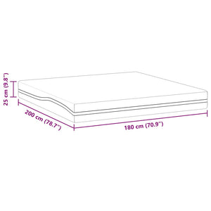 Στρώμα Λευκό και Γκρι 180 x 200 cm Ζακάρ ύφασμα - Pakobazaar