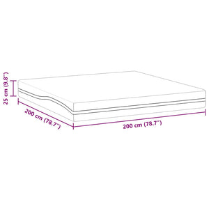 Στρώμα Λευκό και Γκρι 200 x 200 cm Ζακάρ ύφασμα - Pakobazaar