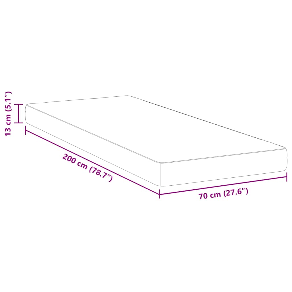 Στρώμα Λευκό 70 x 200 cm Ζακάρ ύφασμα - Pakobazaar