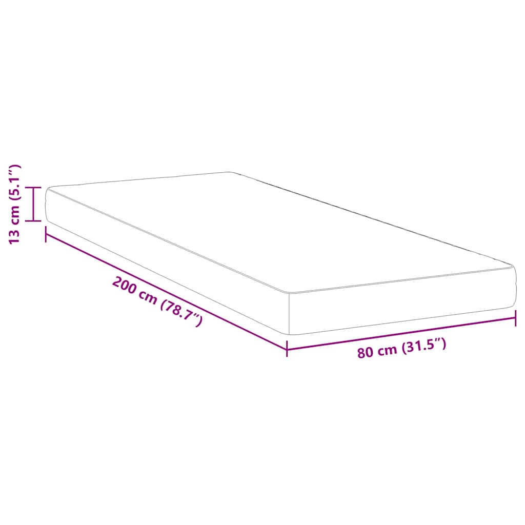 Στρώμα Λευκό 80 x 200 cm Ζακάρ ύφασμα - Pakobazaar