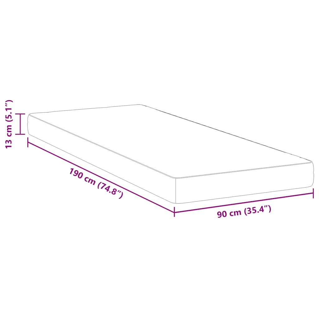 Στρώμα Λευκό 90 x 190 cm Ζακάρ ύφασμα - Pakobazaar