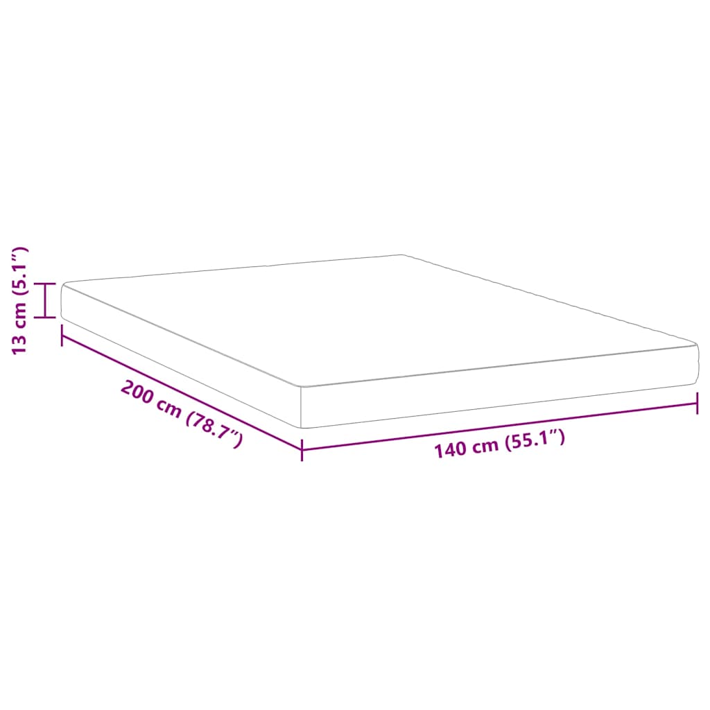 Στρώμα Λευκό 140 x 200 cm Ζακάρ ύφασμα - Pakobazaar