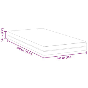 Στρώμα Λευκό και Γκρι 100 x 200 cm Ζακάρ ύφασμα - Pakobazaar