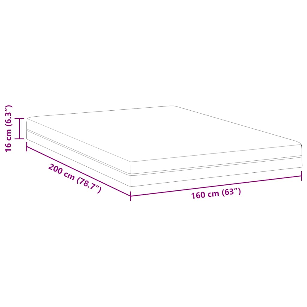 Στρώμα Λευκό και Γκρι 160 x 200 cm Ζακάρ ύφασμα - Pakobazaar