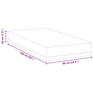 Στρώμα Λευκό και Μπλε 80 x 160 cm Ζακάρ ύφασμα - Pakobazaar