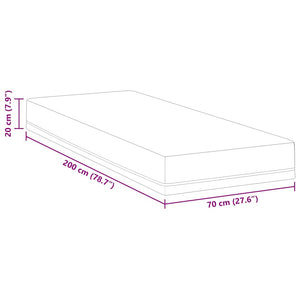 Στρώμα Λευκό και Μπλε 70 x 200 cm Ζακάρ ύφασμα - Pakobazaar