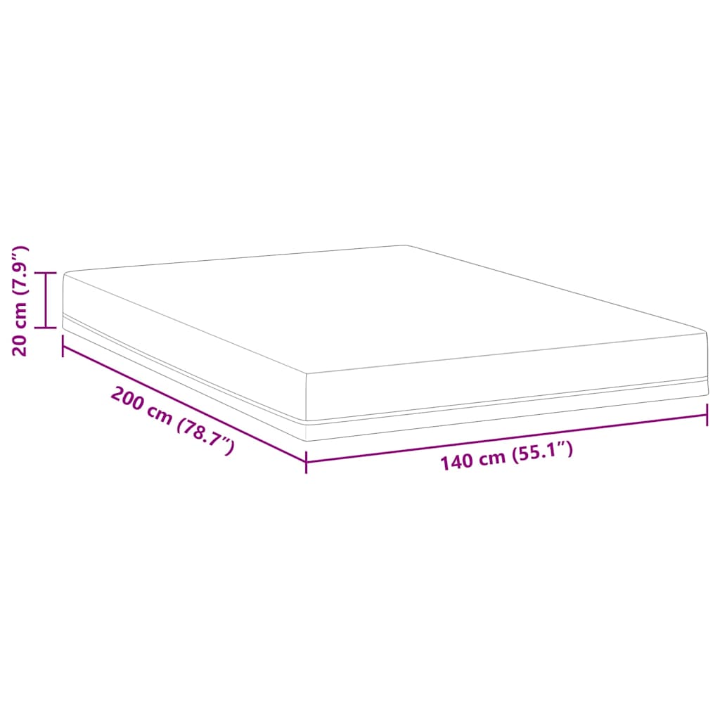 Στρώμα Λευκό και Μπλε 140 x 200 cm Ζακάρ ύφασμα - Pakobazaar