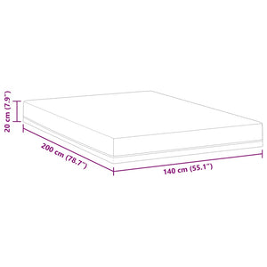 Στρώμα Λευκό και Μπλε 140 x 200 cm Ζακάρ ύφασμα - Pakobazaar