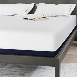 Στρώμα Λευκό και Μπλε 160 x 200 cm Ζακάρ ύφασμα - Pakobazaar