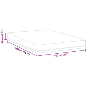 Στρώμα Λευκό και Μπλε 160 x 200 cm Ζακάρ ύφασμα - Pakobazaar