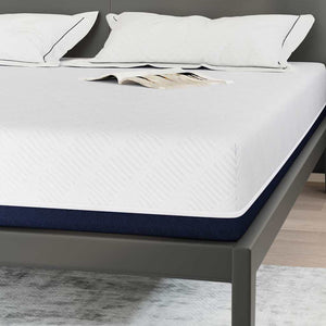 Στρώμα Λευκό και Μπλε 180 x 200 cm Ζακάρ ύφασμα - Pakobazaar