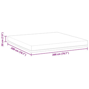 Στρώμα Λευκό και Μπλε 200 x 200 cm Ζακάρ ύφασμα - Pakobazaar