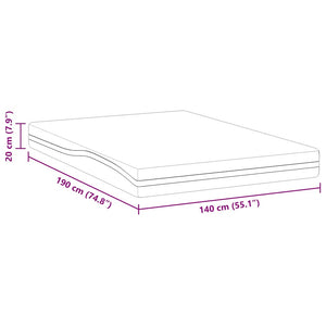 Στρώμα Λευκό και Μαύρο 140 x 190 cm Ζακάρ ύφασμα - Pakobazaar