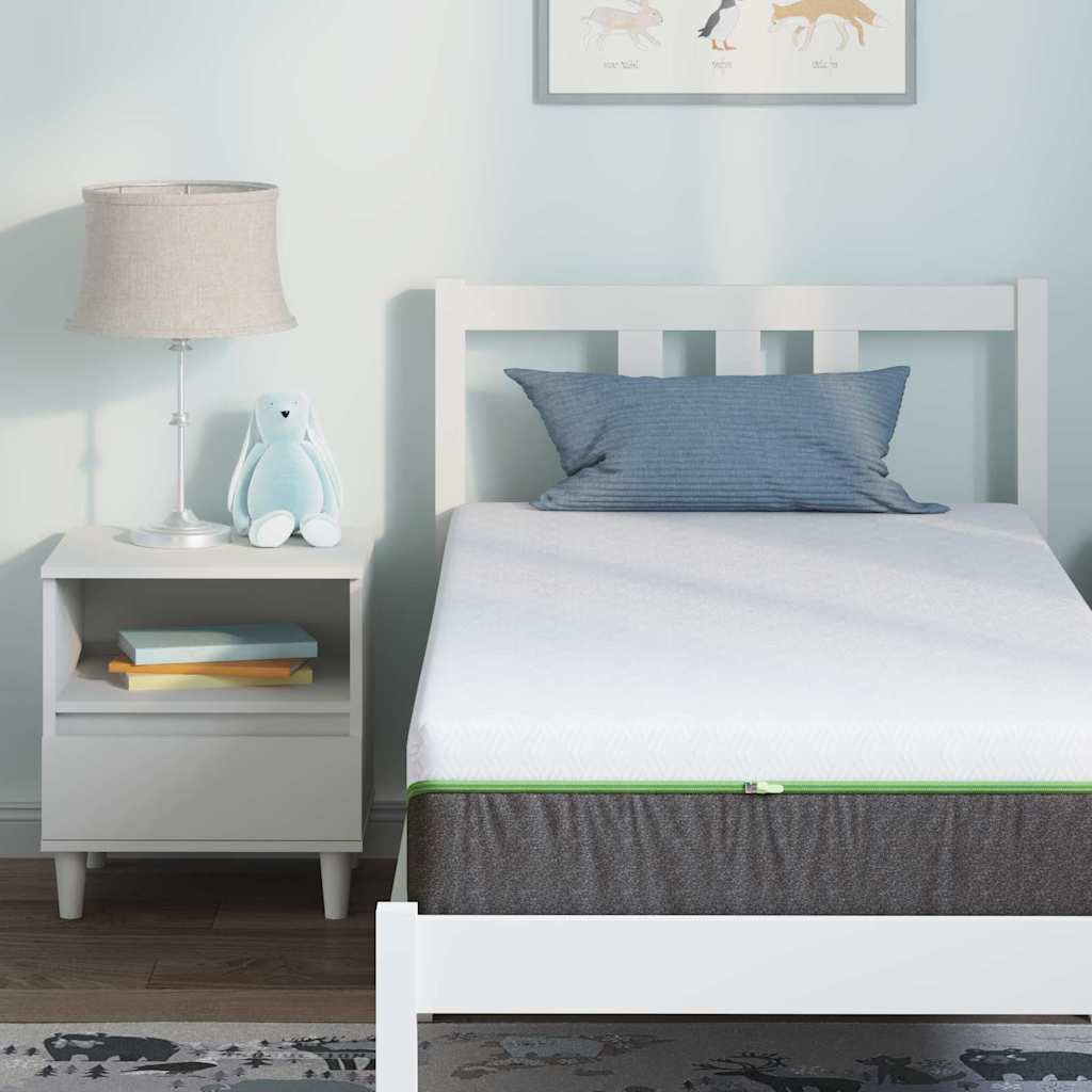 Στρώμα Λευκό και Γκρι 80 x 160 cm Ζακάρ ύφασμα - Pakobazaar