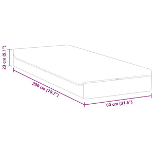 Στρώμα Λευκό και Γκρι 80 x 200 cm Ζακάρ ύφασμα - Pakobazaar