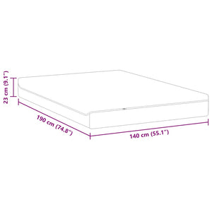 Στρώμα Λευκό και Γκρι 140 x 190 cm Ζακάρ ύφασμα - Pakobazaar