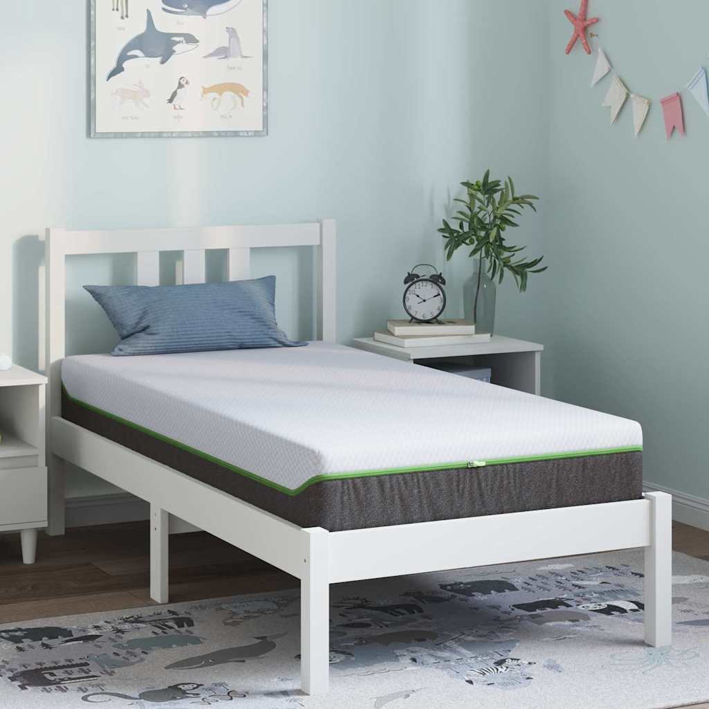 Στρώμα Λευκό και Γκρι 80 x 160 cm Ζακάρ ύφασμα - Pakobazaar