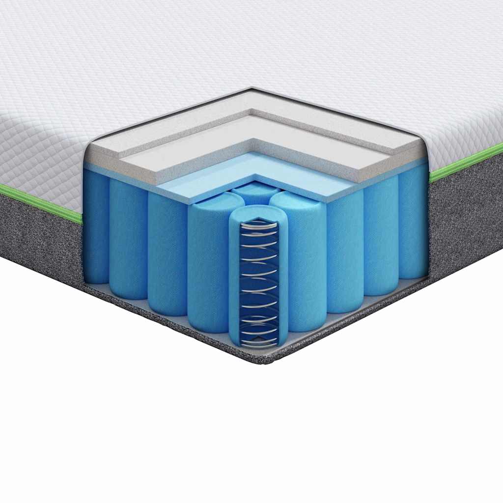 Στρώμα Λευκό και Γκρι 90 x 200 cm Ζακάρ ύφασμα - Pakobazaar