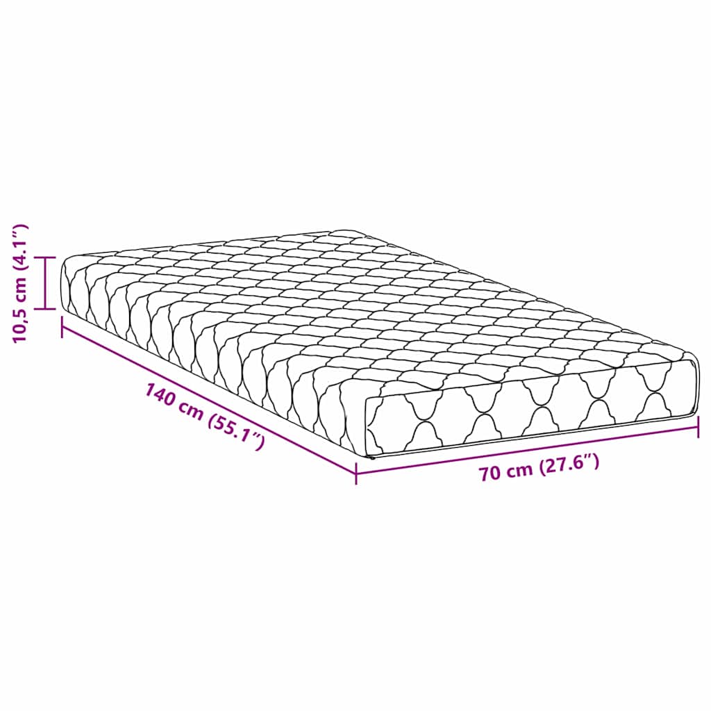 Στρώμα Λευκό 70 x 140 cm Ζακάρ ύφασμα - Pakobazaar