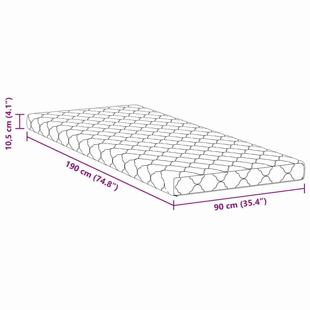Στρώμα Λευκό 90 x 190 cm Ζακάρ ύφασμα - Pakobazaar