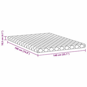 Στρώμα Λευκό 140 x 190 cm Ζακάρ ύφασμα - Pakobazaar