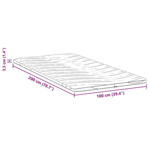 Στρώμα επικάλυψης 100 x 200 cm Πάχος Υφασμα Πλεκτό Λευκό
