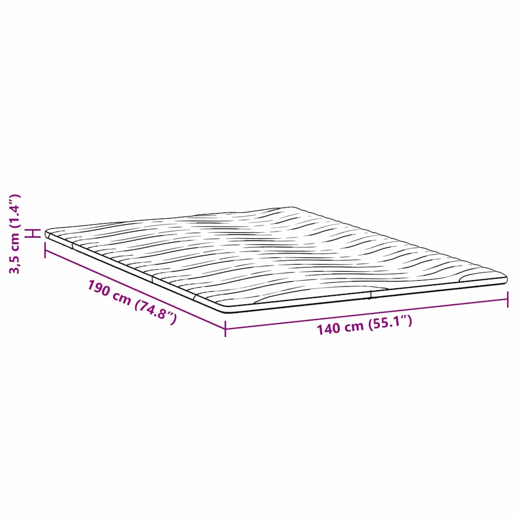 Στρώμα επικάλυψης Λευκό 140 x 190 cm Υφασμα Πλεκτό