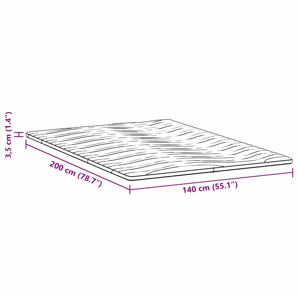 Στρώμα επικάλυψης Λευκό 140 x 200 cm Υφασμα Πλεκτό