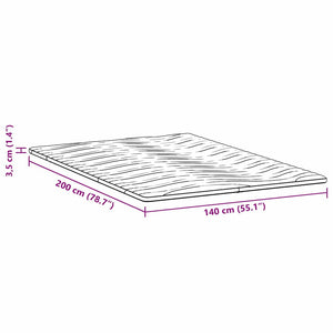 Στρώμα επικάλυψης 140 x 200 cm Πάχος Υφασμα Πλεκτό Λευκό