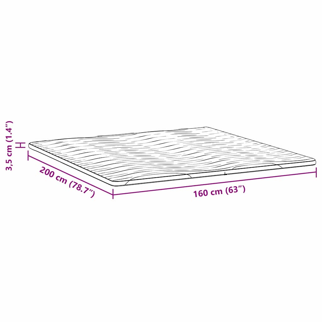 Στρώμα επικάλυψης Λευκό 160 x 200 cm Υφασμα Πλεκτό