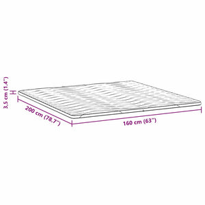 Στρώμα επικάλυψης 160 x 200 cm Πάχος Υφασμα Πλεκτό Λευκό