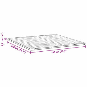 Στρώμα επικάλυψης 180 x 200 cm Πάχος Υφασμα Πλεκτό Λευκό