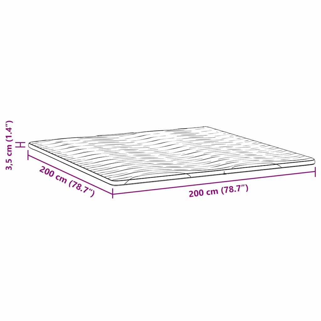 Στρώμα επικάλυψης Λευκό 200 x 200 cm Υφασμα Πλεκτό