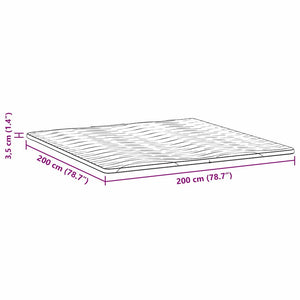 Στρώμα επικάλυψης 200 x 200 cm Πάχος Υφασμα Πλεκτό Λευκό
