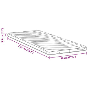 Στρώμα επικάλυψης 70 x 200 cm Πάχος Υφασμα Πλεκτό Λευκό