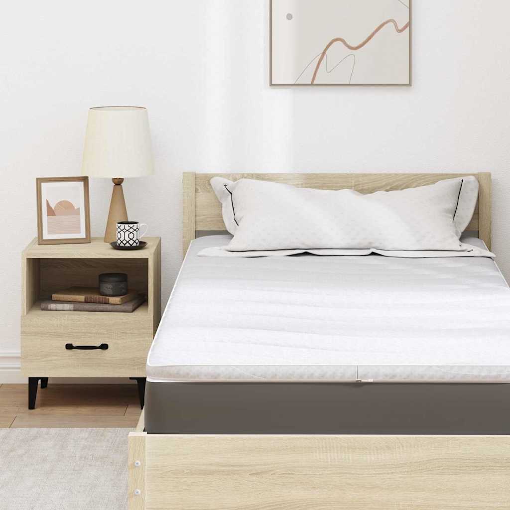 Στρώμα επικάλυψης Λευκό 90 x 200 cm Υφασμα Πλεκτό