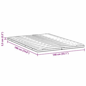 Στρώμα επικάλυψης 140 x 190 cm Πάχος Υφασμα Πλεκτό Λευκό